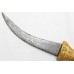 Dagger Knife Damascus steel blade orange Jade stone Handle gold paint work 12'
